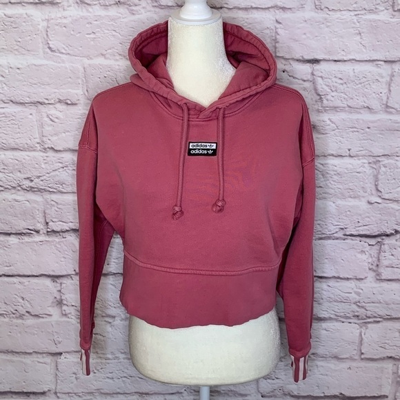 adidas Tops - Adidas Cropped Hooded Sweatershirt